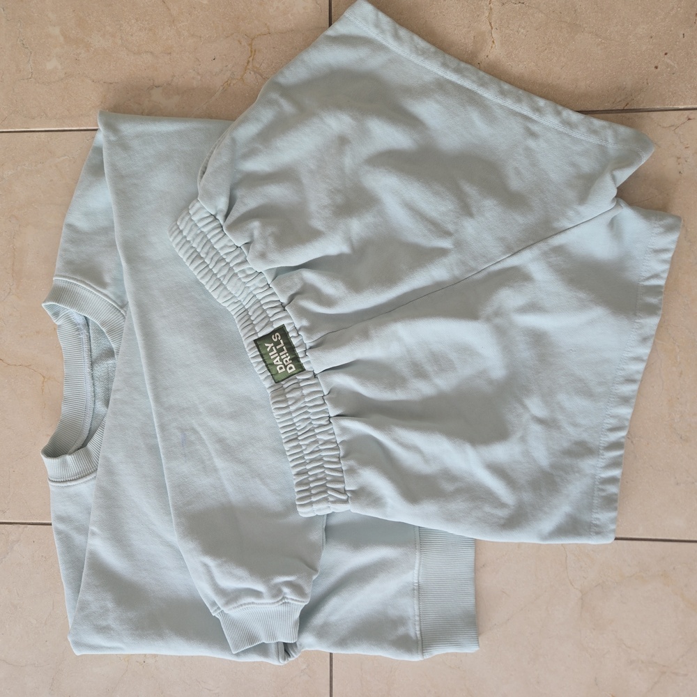 Daily Drills Light Gray Sweatshirt & Shorts Set